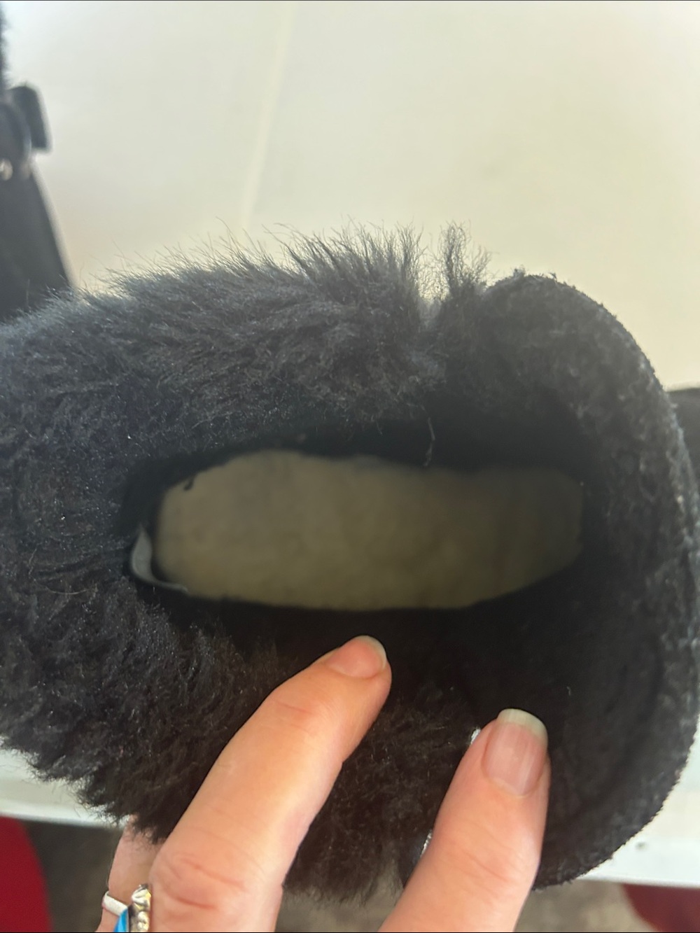 BEAR PAWS BLACK SUEDE KONNIE BOOTS FEATURING DECORATIVE SIDE BUCKLE SZ 8 - Picture 8 of 9